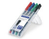 4er-Set Folienstift permanent LUMOCOLOR SET, Staedtler mittel (1 mm)
