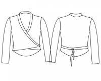 Zwischenmass Schnittmuster WICKELTOP, 168 K (Kleiner Umfang)