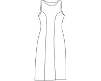 Zwischenmass Schnittmuster KLEID MIT WIENER NÄHTEN, 168 M (Mittlerer Umfang)