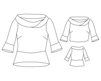 Zwischenmass Schnittmuster LÄSSIGE BLUSE, 168 K (Kleiner Umfang)