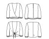 Zwischenmass Schnittmuster BLUSE ZUM BINDEN, 168 K (Kleiner Umfang)