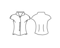 Zwischenmass Schnittmuster BLUSE MIT ÜBERZOGENEN SCHULTERN, 168 K (Kleiner Umfang)