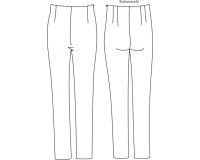 Zwischenmass Schnittmuster SCHMALE HOSE, 168 K (Kleiner Umfang)