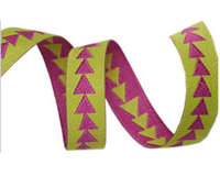 Webband GEZACKTES, Dreieckstreifen, 10 mm breit, 5 Farben hellgrün-türkis