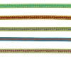 Webband GEZACKTES, Dreieckstreifen, 10 mm breit, 5 Farben hellgrün-türkis