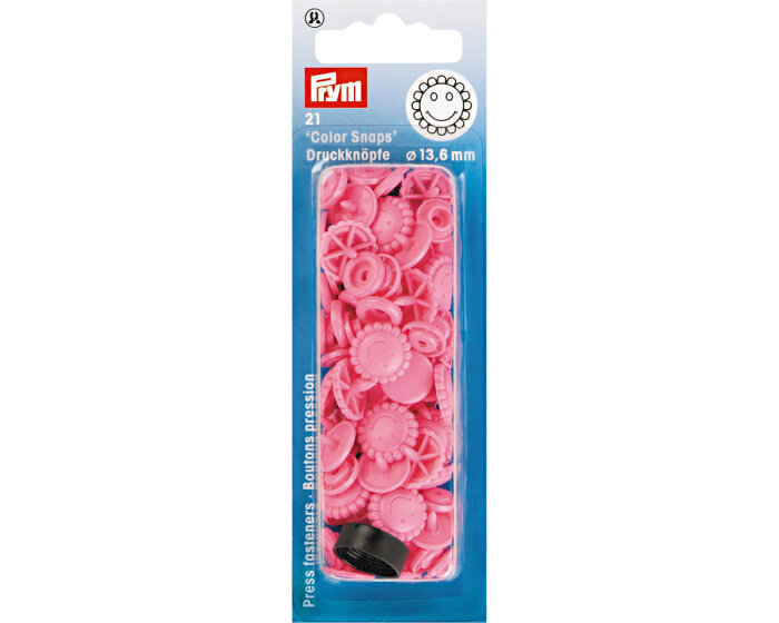 Druckknöpfe Color Snaps BLUMEN, Prym Love rosa