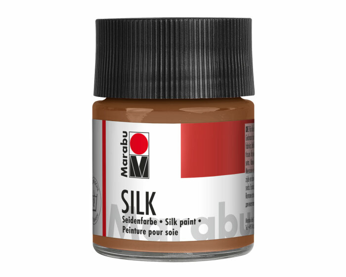 Seidenmalfarbe SILK, Marabu mittelbraun