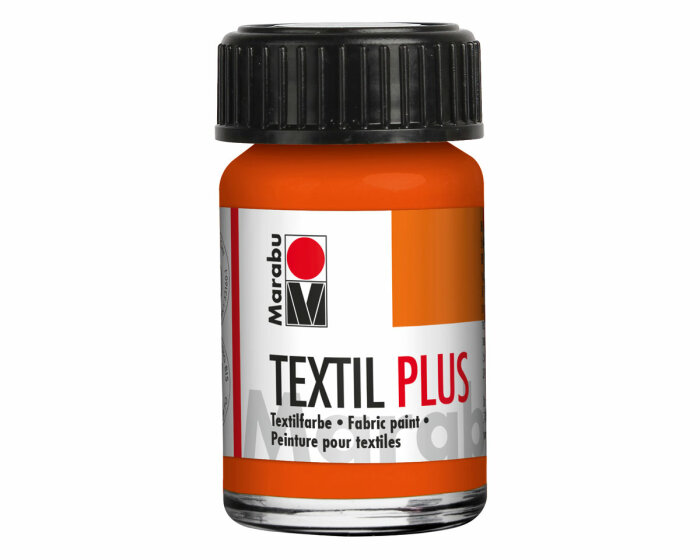 Stoffmalfarbe TEXTIL PLUS für dunkle Stoffe, Marabu 15 ml rotorange