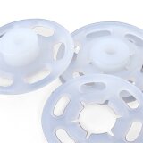 Annäh-Druckknöpfe aus Kunststoff, weiß-transparent, Prym 10 mm