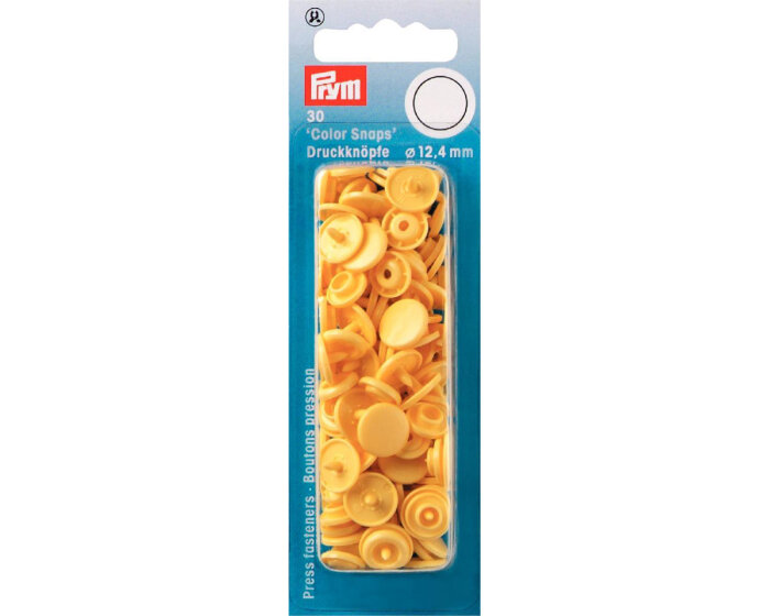 Kunststoff-Druckknöpfe COLOR SNAPS, 43 Farben, Prym banane