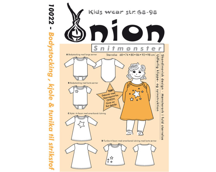 1 Ansichtsexemplar Body, Kleid und Tunika, Schnittmuster ONION 10022