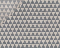 Jacquard-Dekostoff EMANUELLA, Dreiecke, steingrau-wollweiß