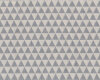 Jacquard-Dekostoff EMANUELLA, Dreiecke, steingrau-wollweiß