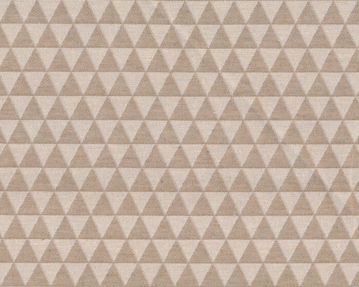 Jacquard-Dekostoff EMANUELLA, Dreiecke, beige-wollweiß