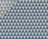 Jacquard-Dekostoff EMANUELLA, Dreiecke, jeansblau-wollweiß