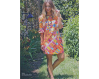 Batik-Patchworkstoff ARTISAN BATIKS, Chevron-Zacken, rot-ultramarinblau