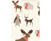 90-cm-Rapport Patchworkstoff MERRILY, Weihnachtstiere, wollweiß-schlammbraun, Moda Fabrics