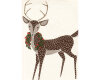 90-cm-Rapport Patchworkstoff MERRILY, große Weihnachtstiere, wollweiß-schlammbraun, Moda Fabrics
