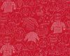 Patchworkstoff EAT, DRINK & BE UGLY, Weihnachtspullover, rot-gebrochenes weiß, Moda Fabrics