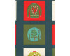 60-cm-Rapport Patchworkstoff EAT, DRINK & BE UGLY, Weihnachtspullover, stumpfes dunkelblau-rot, Moda Fabrics