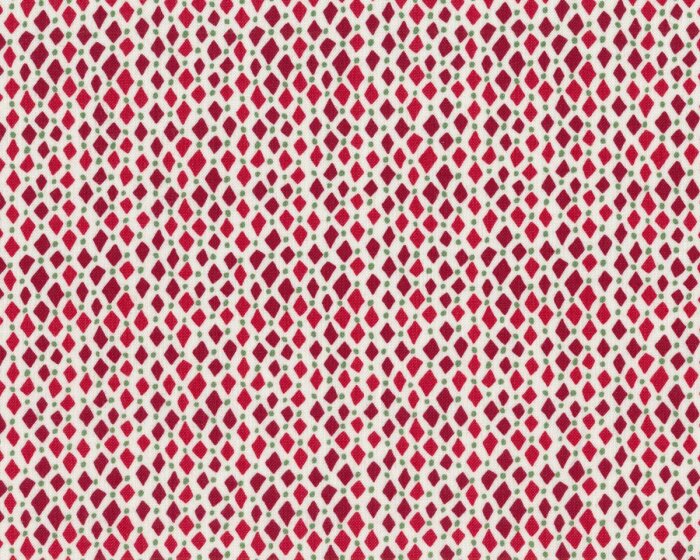 Patchworkstoff MERRY MERRY, Rauten, dunkelrot-gebrochenes weiß, Moda Fabrics