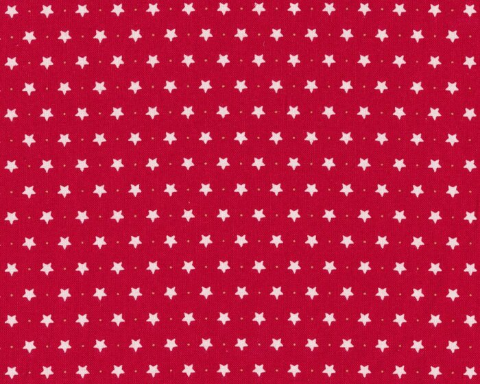 Patchworkstoff SUGAR PLUM CHRISTMAS, Sterne, rot-weiß, Moda Fabrics