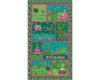 60-cm-Rapport Metallic-Patchworkstoff MERRY LITTLE CHRISTMAS, Weihnachtsbilder, grasgrün-fuchsia