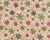 Patchworkstoff LIVING LODGE, Schneeflocken, beige-dunkelrot
