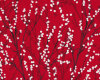 Patchworkstoff WINTER STORY, Beeren-Zweige, rot-weiß