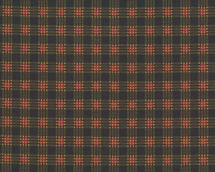 Patchworkstoff CORAL BELLS, Karo-Design, dunkelbraun-rotbraun, Moda Fabrics