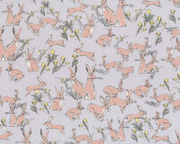 B-Ware Bio-Patchworkstoff RABBITS AND HARES, Hasen,...