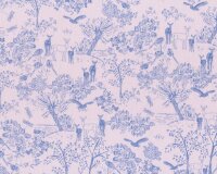 B-Ware Bio-Patchworkstoff DEER IN THE FORREST, Landschaft...