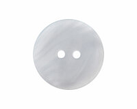Weiß transparenter Kunststoffknopf in Perlmuttoptik PEARL, Union Knopf 10 mm