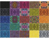 Patchworkstoff KISMET LIQUID LACE, Marmor-Kaleidoskop-Muster, gelb-lila