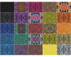 Patchworkstoff KISMET FLASH DANCE, Wellen-Kaleidoskop-Muster, aquablau