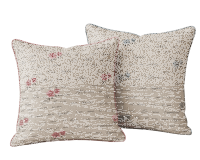 Halbleinen-Dekostoff SHABBY CHIC, Schrift und Rosen,...