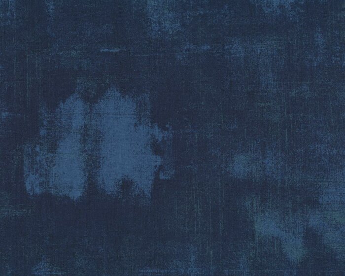 Patchworkstoff GRUNGE, uni streifig-meliert, stumpfes dunkelblau, Moda Fabrics
