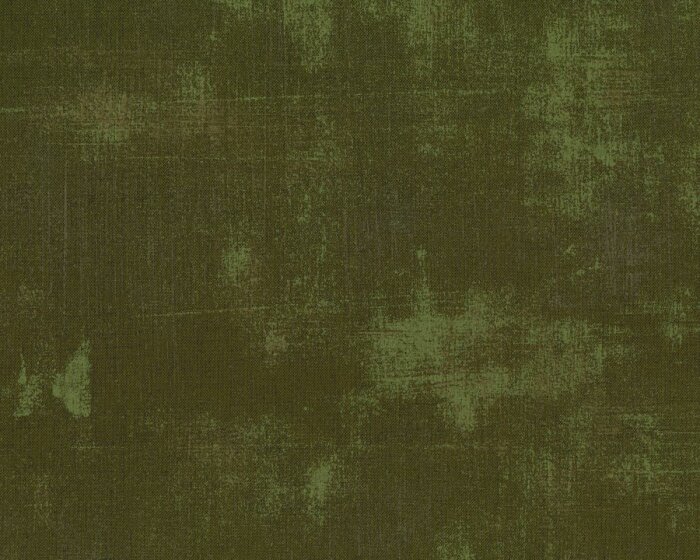 Patchworkstoff GRUNGE, uni streifig-meliert, dunkles olivgrün, Moda Fabrics