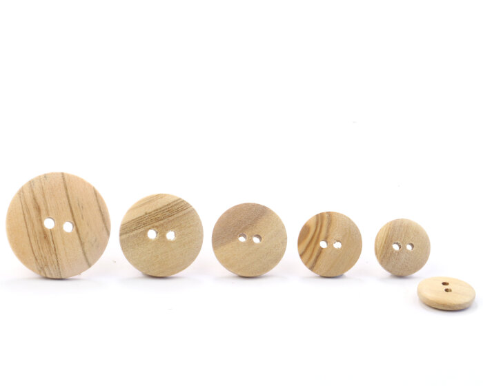 Klassischer Holzknopf WOOD, Union Knopf 15 mm