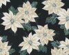 Metallic-Patchworkstoff WINTER BLOSSOM, Weihnachtsstern-Blüten, schwarz-helles beige