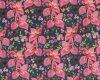 Sommer-Sweat LOVES TO PAINT, Lilien-Blüten, dunkelblau-rosa