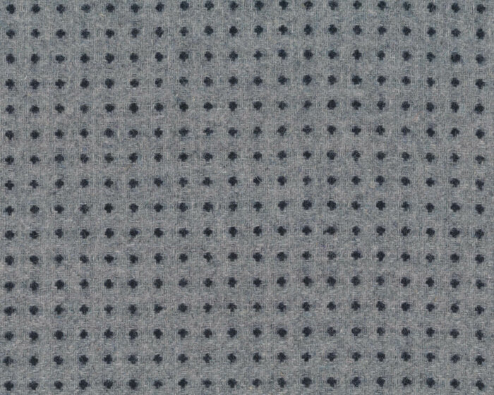 Wollstoff SMILLA, Punkte, grau-schwarz