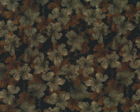 Patchworkstoff VINEYARD CLASSICS, Weinlaub, schwarz-olivgrau