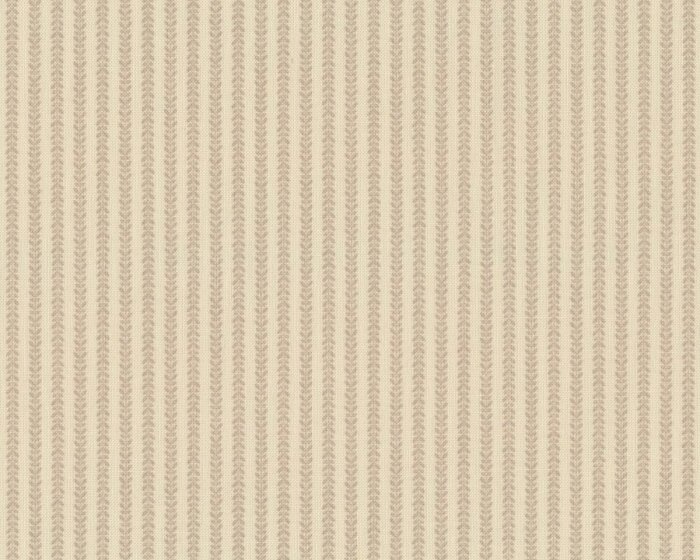 Patchworkstoff PETITES MAISONS DE NOEL, Blatt-Girlande, hellbeige-natur, Moda Fabrics