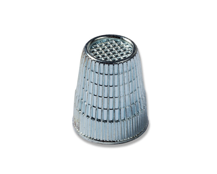 Fingerhut NON SLIP mit Anti-Rutsch-Kappe, silber, 2 Größen 17 mm
