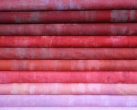 Patchworkstoff GRUNGE, uni streifig-meliert, kräftiges rot, Moda Fabrics