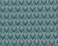 Jacquardstoff THIARA, Blattovale, jadegrün-dunkles...