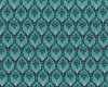 Jacquardstoff THIARA, Blattovale, jadegrün-dunkles jeansblau