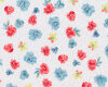 Batist FLORES SALLY, Ausbrenner-Kringel und Blüten, weiß-rot