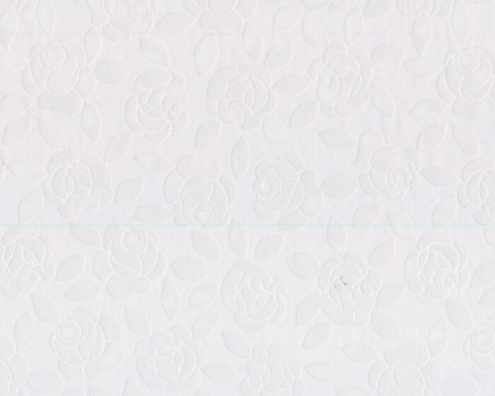 Batist ROSAS BIANCA, Ausbrenner-Rosen, weiß